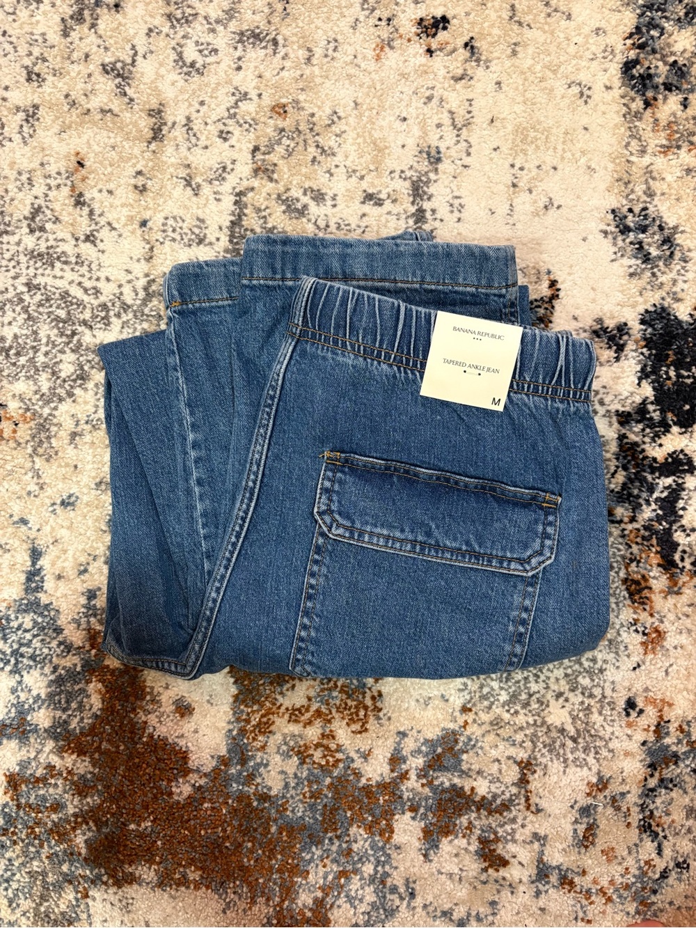 Banana Republic Women’s Medium Blue Boyfriend Pull-On Jeans